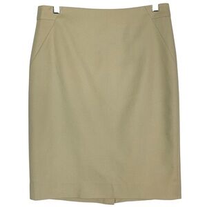 NWT The Limited Pencil Skirt in Khaki, size 4, Cotton/Spandex